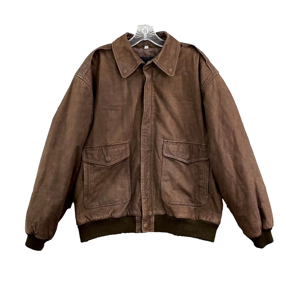 Context Leather Jacket Mens XL Minimalist Moto Biker Workwear Y2K 90s Grunge